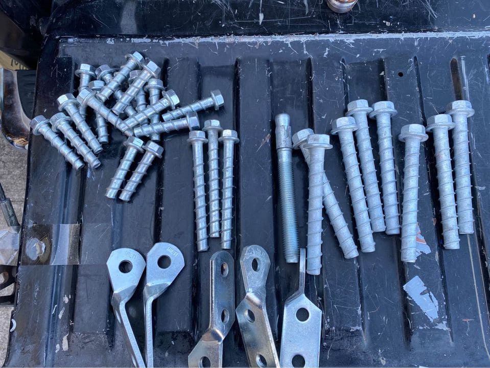 set of masonry anchors