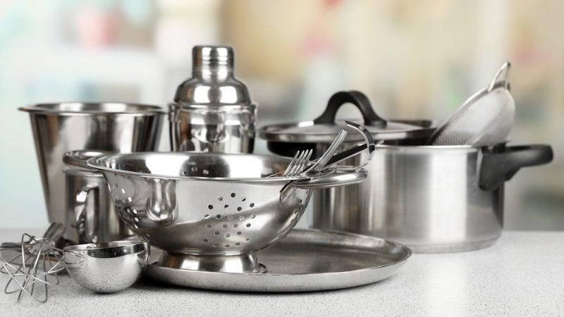 stainless steel kitchen gear