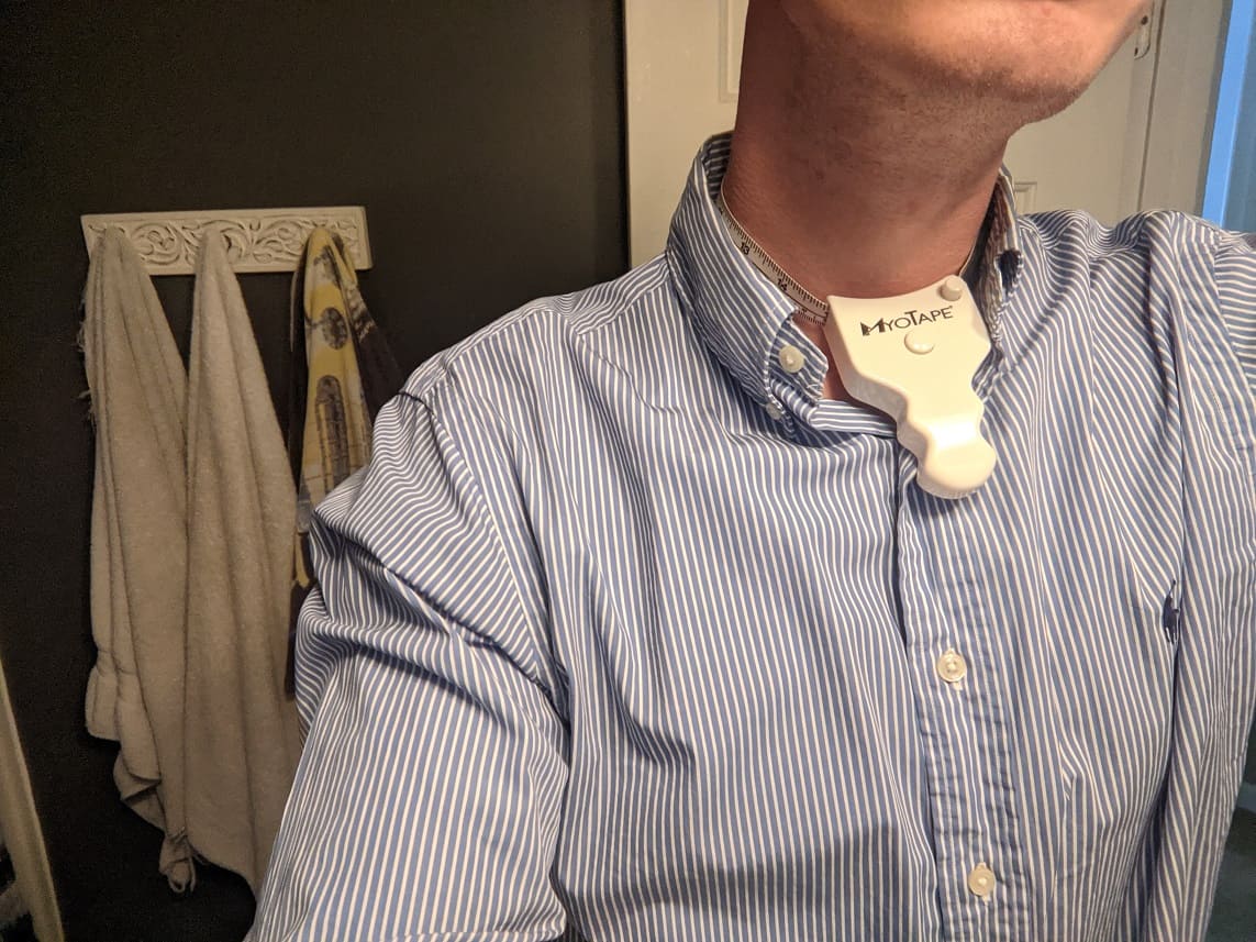 tape measure around neck